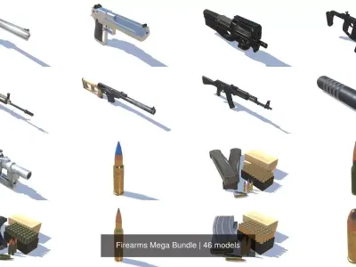 Firearms Mega Bundle 3D Model Pack