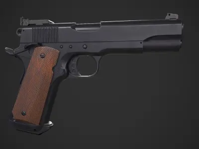 Colt 1911 Low-poly 3D model 3