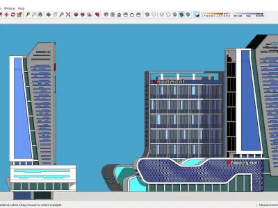 Sketchup Commercial Complex K10 3D model