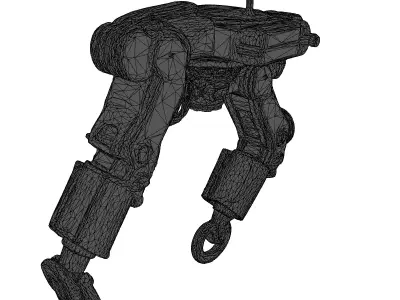 Sleek Robotic Drone Arm with Claw 3D model