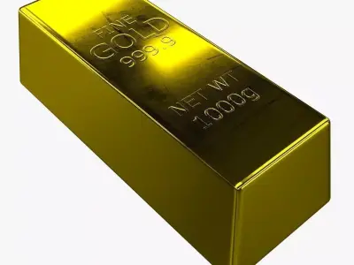 Gold Bar 3D model buy
