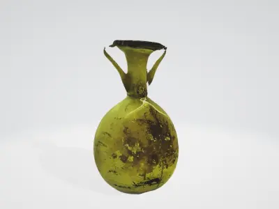 Aged Green-Yellow Vase 3D Asset Low-poly 3D model