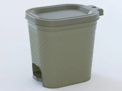 Hard Plastic Bin 3D model
