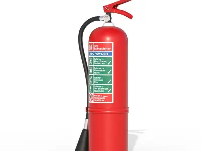 Extinguisher Low-poly 3D model purchase