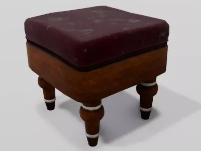 Stool Chair 3D Model Low-poly 3D model
