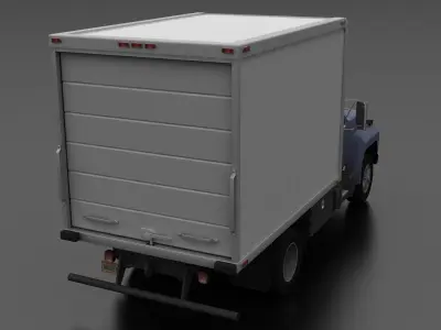 F-Series F-800 Box Truck 1980 Low-poly 3D model
