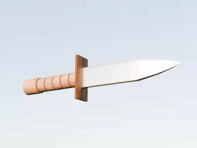Realistic Bayonet Knife - Low Poly Low-poly 3D model