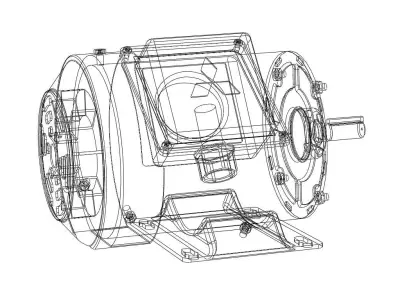 Electric Induction Motor  3D model