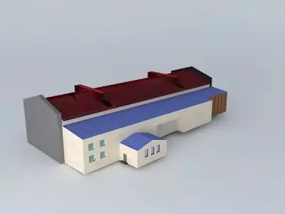 M Video building with roof Free 3D model