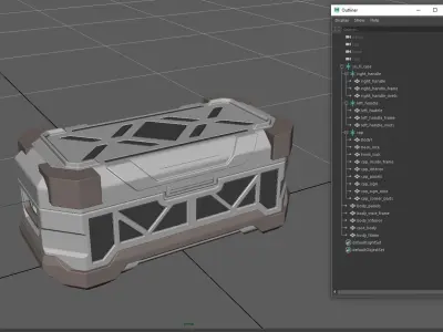 Sci-fi military case 3D model