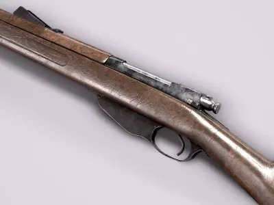  Dutch 1895 Mannlicher Low-poly 3D model
