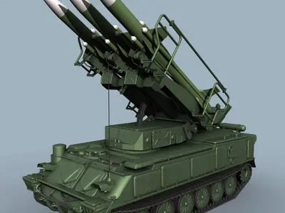 SA-6 battery 3D model