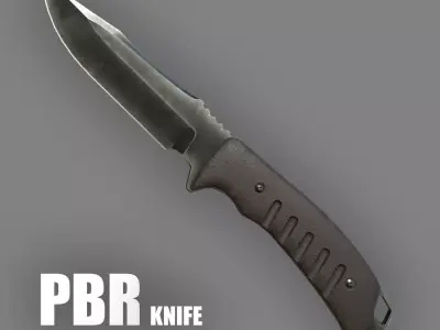 Knife Low-poly 3D model buy
