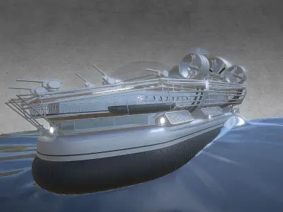 Animated Ocean Scene  Free 3D model