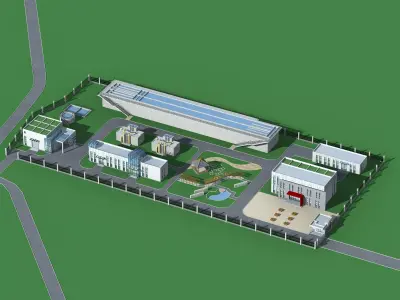 Industry Building 3D model by papan-denis
