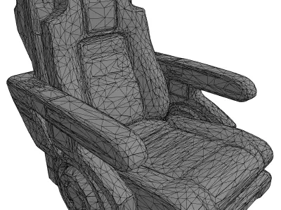 Futuristic SciFi Spaceship Chair Low-poly 3D model