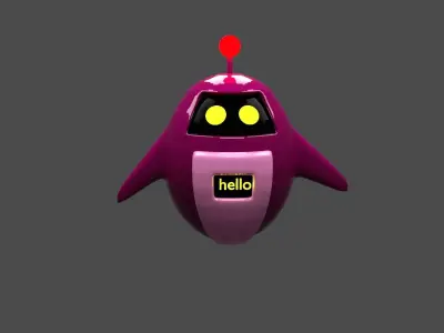 nano the robot Low-poly 3D model