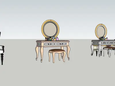 Classic Chairs Collection 3D model Low-poly 3D model