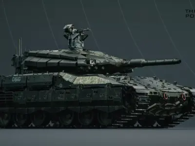 Realistic Military Tank 3D Model  Detailed Combat Vehicle Asset 3D model