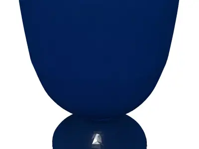 Antique Blue and White Porcelain Goblet Low-poly 3D model