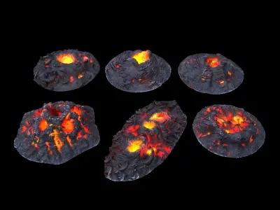 Craters Pack 6 3D model