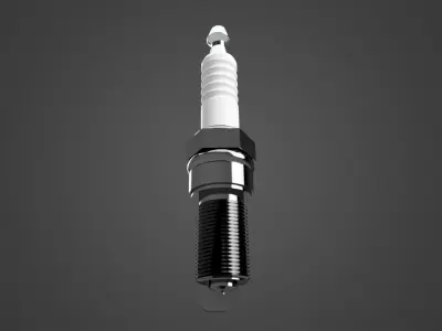 Spark Plug 3D model Textured