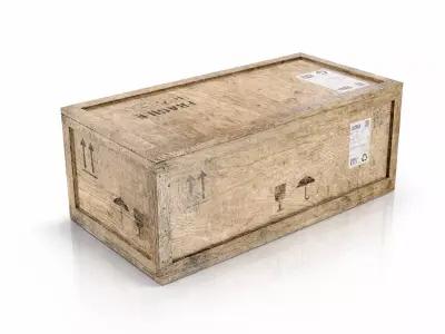 wooden crate PBR 4K Low-poly 3D model 9