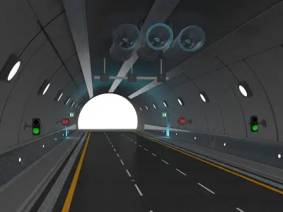  Highway Tunnel Adjustable and Rigged 