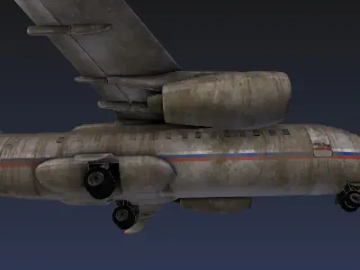 AN-148 Post Apocalyptic Free low-poly 3D model