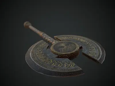 Axe Fantasy Game 3d model Low-poly 3D model Low-poly 3D model order