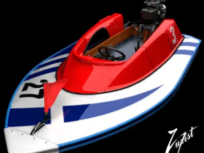 Motorboat 3D model purchase