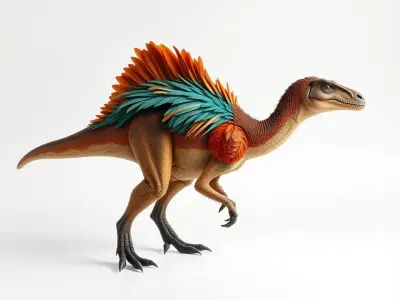 Vibrant Feathered Dinosaur model pack Low-poly 3D model
