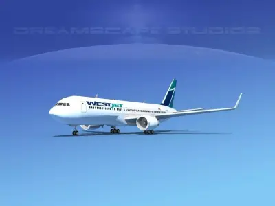 Boeing 767-300 WestJet 3D model