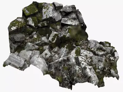 Ancient Ruin Low-poly 3D model