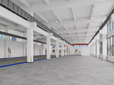 Warehouse - Factory Interior 3D model