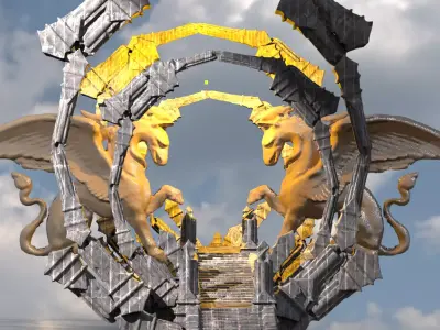 Zeus Pegasus rings 3D model