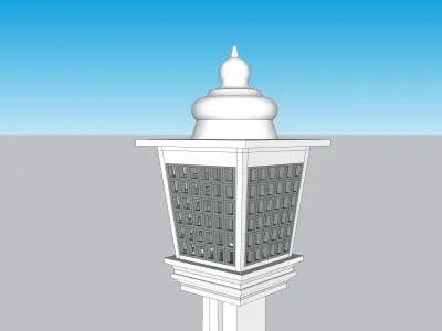 indian jodhpuri stone piller column 3D model buy