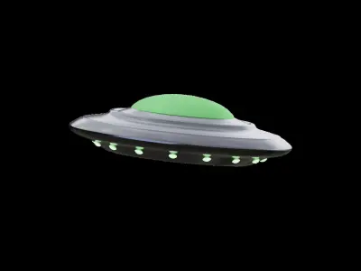 Stylized Cartoon UFO 3D model