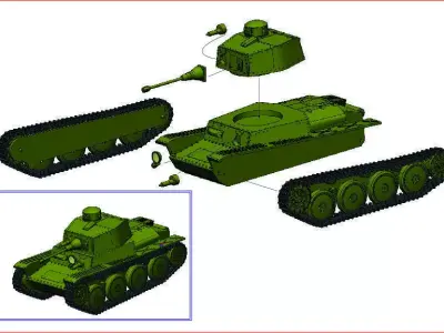 Tank PZW 39 3D print model