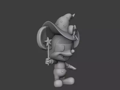Halloween wizard mickey mouse 01 3D print model