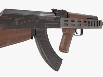 AK-47 Bullpup Low-poly 3D model
