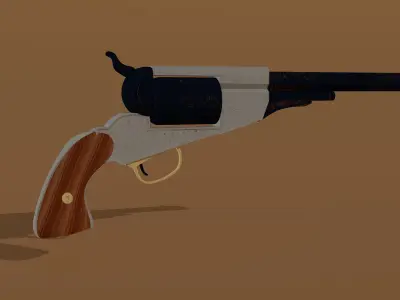 Revolver Low-poly 3D model buy