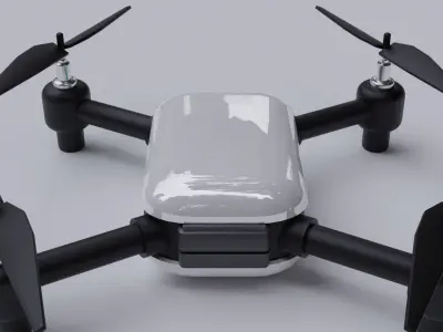 Drone with two propellers 3D model