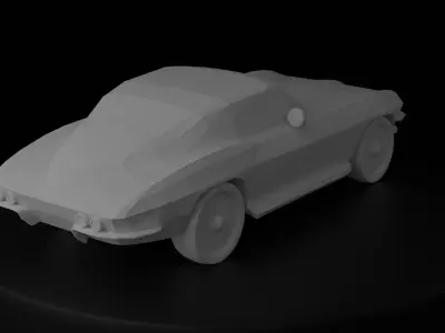 Corvette Stingray 1965 STL  Beginner Friendly 3D Print Model 3D print model