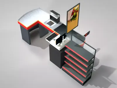 Supermarket Checkout 3D model