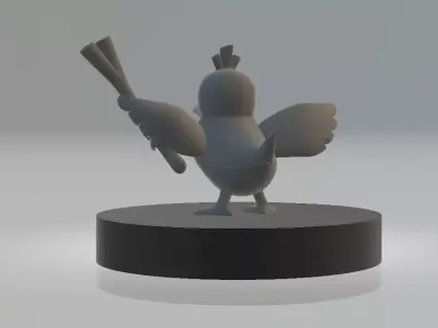 farfetchd crow toy 3d printable model Free 3D print model