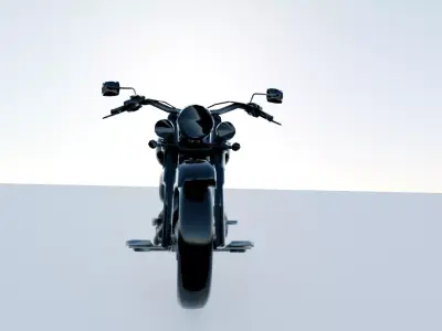 Obsidian Rider Black Cruiser Motorcycle 3D Model Low-poly 3D model