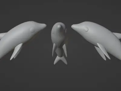 Inflatable dolphin 3D models 3D Model Pack