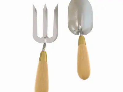 Trowel and Fork Free 3D model