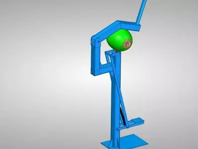 Coconut Dehusker Foot Operated 3D model